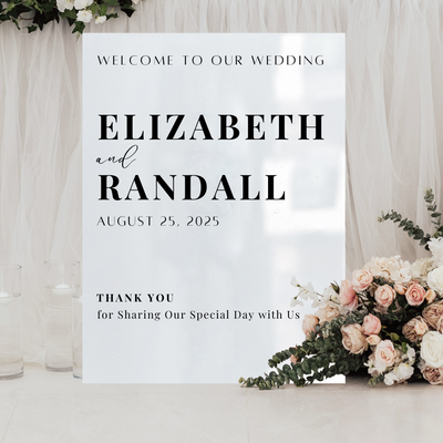 Luxury Acrylic and Wood Wedding Signs