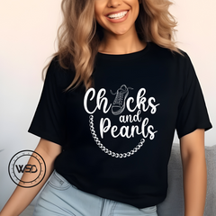 "Chucks and Pearls" Tee