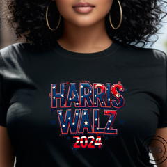 "Harris Walz 2024 Stars" Tee